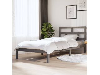 Rám postele šedý masivní borovice 100 x 200 cm