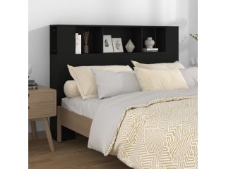 Čelo postele s úložným prostorem černé 140 x 18,5 x 104,5 cm