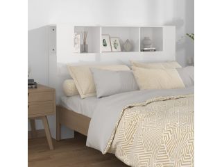 Čelo postele s úložným prostorem lesklé bílé 140x18,5x104,5 cm