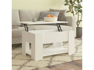Konferenční stolek bílý 79 x 49 x 41 cm kompozitní dřevo