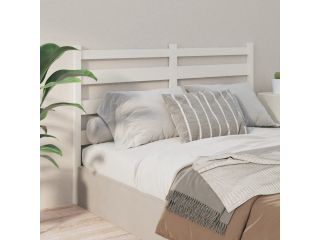 Čelo postele bílé 141 x 4 x 100 cm masivní borovice