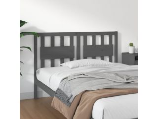 Čelo postele šedé 125,5 x 4 x 100 cm masivní borovice