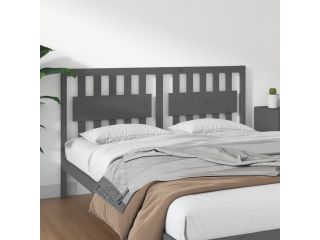 Čelo postele šedé 155,5 x 4 x 100 cm masivní borovice