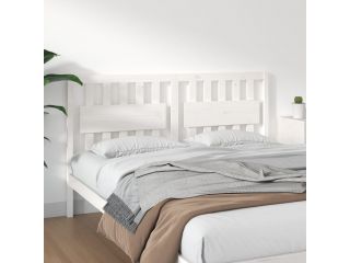 Čelo postele bílé 165,5 x 4 x 100 cm masivní borovice