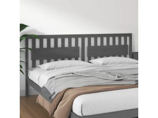 Čelo postele šedé 205,5 x 4 x 100 cm masivní borovice