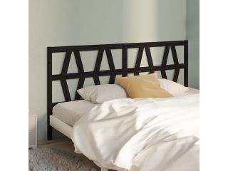 Čelo postele černé 206 x 4 x 100 cm masivní borovice