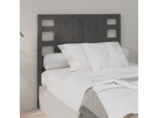 Čelo postele šedé 81 x 4 x 100 cm masivní borovice