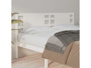Čelo postele bílé 126 x 4 x 100 cm masivní borovice