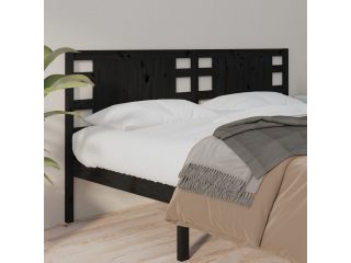 Čelo postele černé 166 x 4 x 100 cm masivní borovice
