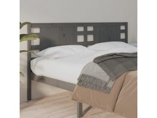 Čelo postele šedé 206 x 4 x 100 cm masivní borovice