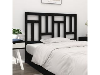 Čelo postele černé 205,5 x 4 x 100 cm masivní borovice