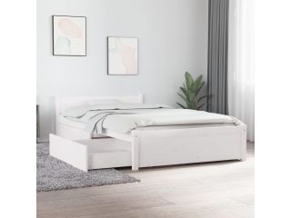 vidaXL Rám postele se zásuvkami bílý 100 x 200 cm