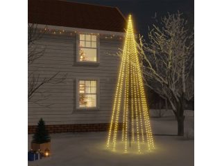 Vánoční strom s hrotem 732 teple bílých LED diod 500 cm