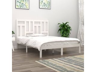 vidaXL Rám postele bílý masivní dřevo 120 x 190 cm Small Double