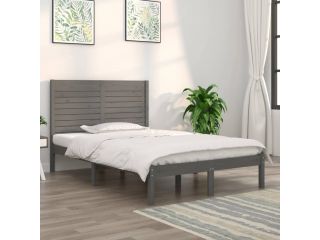 Rám postele šedý masivní dřevo 120 x 190 cm Small Double