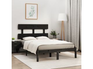 Rám postele černý masivní dřevo 120 x 190 cm Small Double