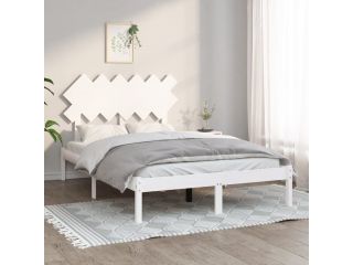 Rám postele bílý 120 x 200 cm masivní dřevo