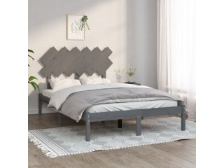 Rám postele šedý 120 x 200 cm masivní dřevo