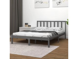 Rám postele šedý masivní borovice 120 x 200 cm