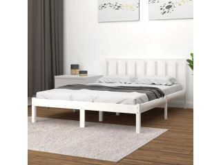 Rám postele bílý masivní borovice 120 x 190 cm Small Double