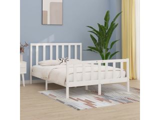 Rám postele bílý masivní dřevo 120 x 190 cm Small Double