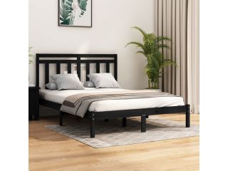 Rám postele černý masivní dřevo 120 x 190 cm Small Double
