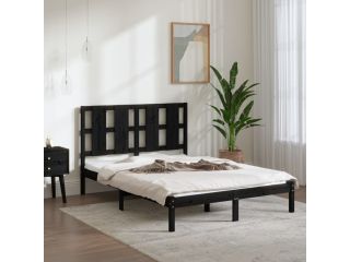 Rám postele černý masivní borovice 120 x 200 cm