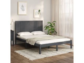 Rám postele šedý masivní borovice 120 x 190 cm Small Double