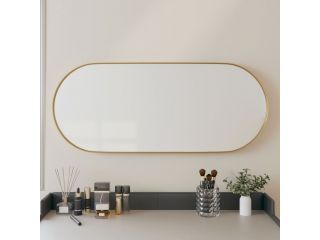 vidaXL Nástěnné zrcadlo zlaté 25 x 60 cm oválné