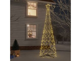 vidaXL Vánoční stromek kužel 500 teplých bílých LED diod 100 x 300 cm