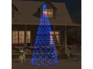 Vánoční stromek na stožár 1 400 modrých LED diod 500 cm