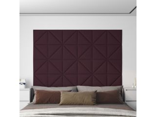 vidaXL Nástěnné panely 12 ks fialové 30 x 30 cm textil 1,08 m²