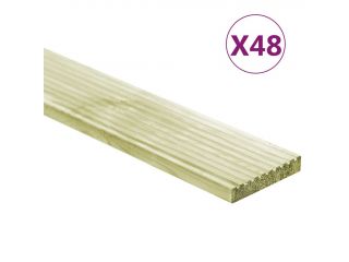 vidaXL Podlahová prkna 48 ks 6,96 m² 1 m impregnované borové dřevo