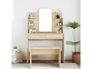 Toaletní stolek se zrcadlem dub sonoma 96 x 40 x 142 cm