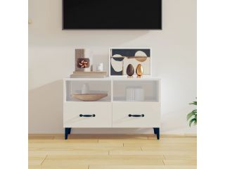 TV skříňka bílá s vysokým leskem 80x36x50 cm kompozitní dřevo