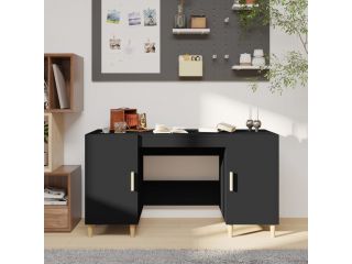 Psací stůl černý 140 x 50 x 75 cm kompozitní dřevo