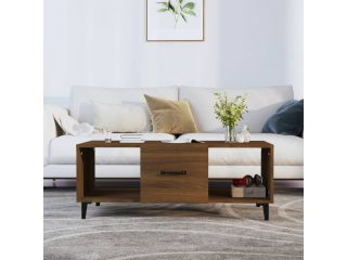Konferenční stolek hnědý dub 102 x 50 x 40 cm kompozitní dřevo