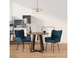 Jídelní židle 2 ks modré samet
