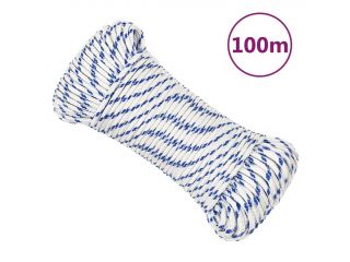 vidaXL Lodní lano bílé 4 mm 100 m polypropylen