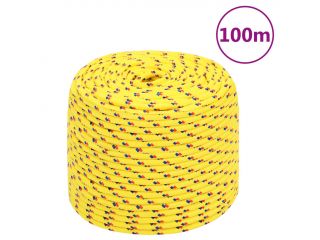vidaXL Lodní lano žluté 6 mm 100 m polypropylen