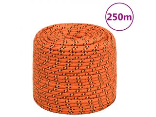 vidaXL Lodní lano oranžové 6 mm 250 m polypropylen
