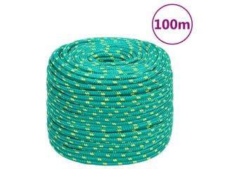 vidaXL Lodní lano zelené 8 mm 100 m polypropylen