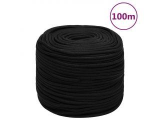 Pracovní lano černé 6 mm 100 m polyester
