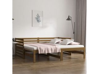 Výsuvná postel medově hnědá 2x (80 x 200) cm masivní borovice