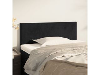 Čelo postele černé 80 x 5 x 78/88 cm samet