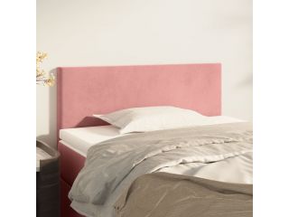 Čelo postele růžové 80 x 5 x 78/88 cm samet
