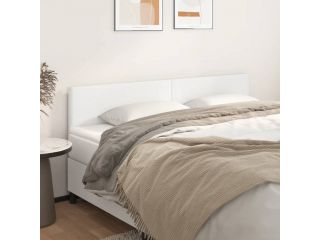 Čelo postele 2 ks bílé 80 x 5 x 78/88 cm umělá kůže