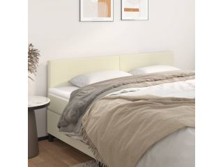 vidaXL Čelo postele 2 ks krémové 80 x 5 x 78/88 cm umělá kůže