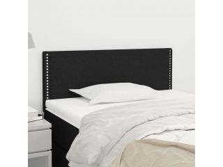 Čelo postele černé 80 x 5 x 78/88 cm textil