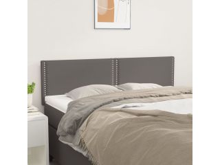 Čela postele 2 ks šedá 72 x 5 x 78/88 cm umělá kůže